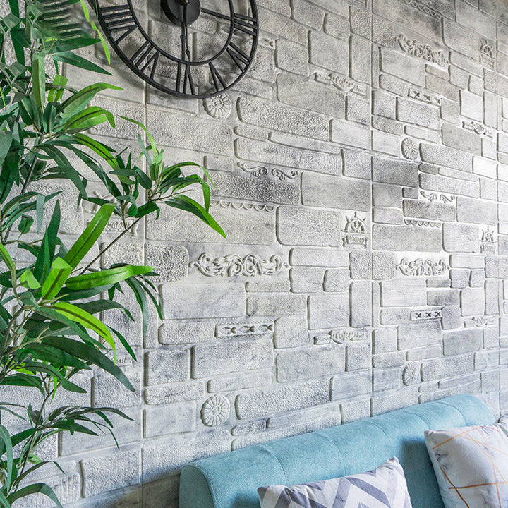 Lisslune | Modern Wall Covering Peel and Stick Brick 3D Print Waterproof Wall Panel