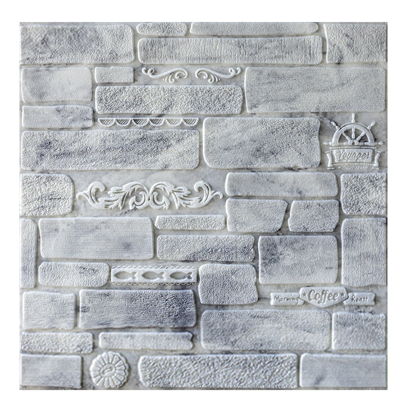 Lisslune | Modern Wall Covering Peel and Stick Brick 3D Print Waterproof Wall Panel