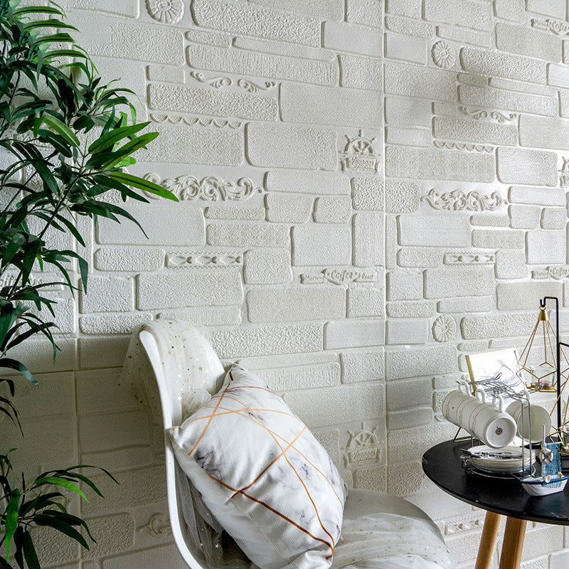 Lisslune | Modern Wall Covering Peel and Stick Brick 3D Print Waterproof Wall Panel