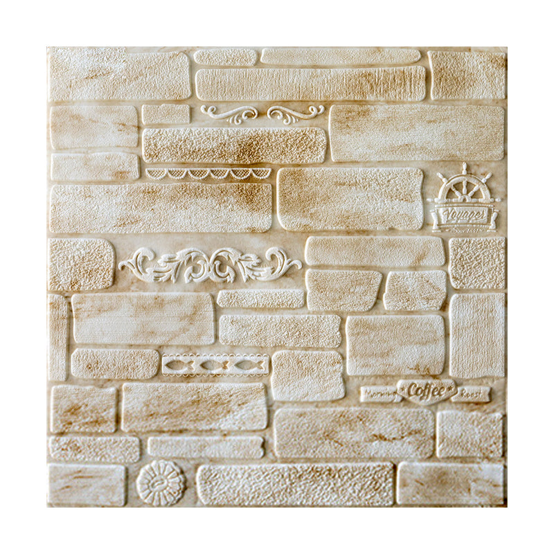 Lisslune | Modern Wall Covering Peel and Stick Brick 3D Print Waterproof Wall Panel