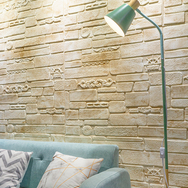 Lisslune | Modern Wall Covering Peel and Stick Brick 3D Print Waterproof Wall Panel
