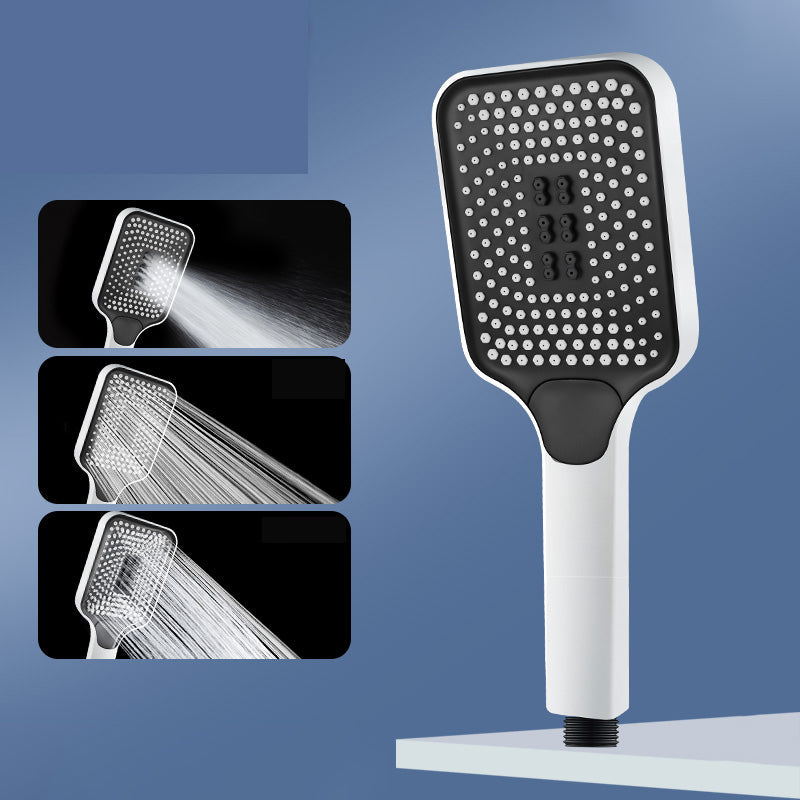 Lisslune | Modern Rectangular Hand Shower in Black 3 Spray Wall Mounted Hand Shower
