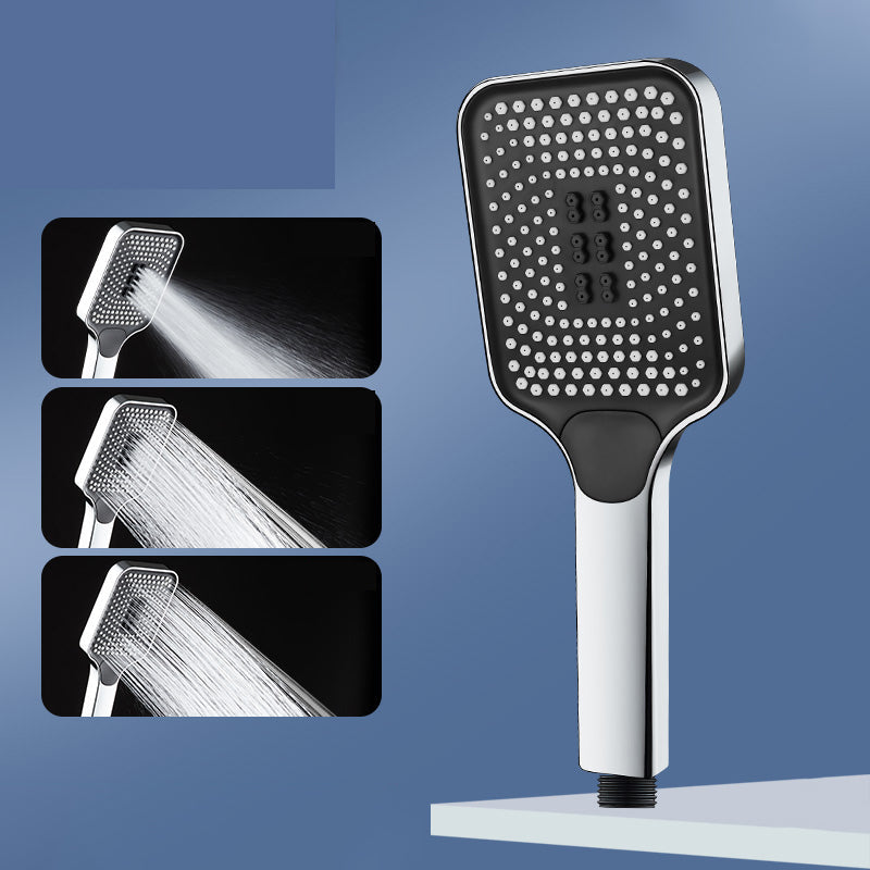 Lisslune | Modern Rectangular Hand Shower in Black 3 Spray Wall Mounted Hand Shower