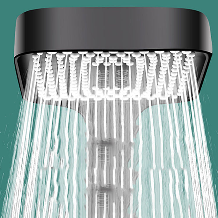 Lisslune | Modern Rectangular Hand Shower in Black 3 Spray Wall Mounted Hand Shower