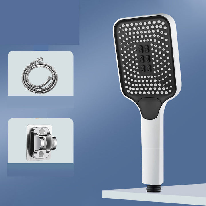 Lisslune | Modern Rectangular Hand Shower in Black 3 Spray Wall Mounted Hand Shower