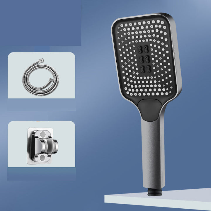 Lisslune | Modern Rectangular Hand Shower in Black 3 Spray Wall Mounted Hand Shower