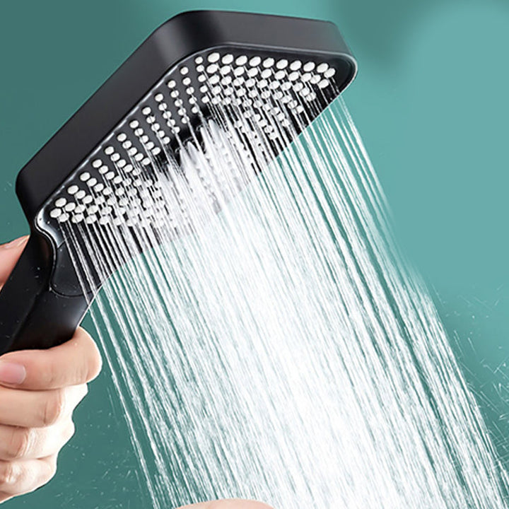 Lisslune | Modern Rectangular Hand Shower in Black 3 Spray Wall Mounted Hand Shower