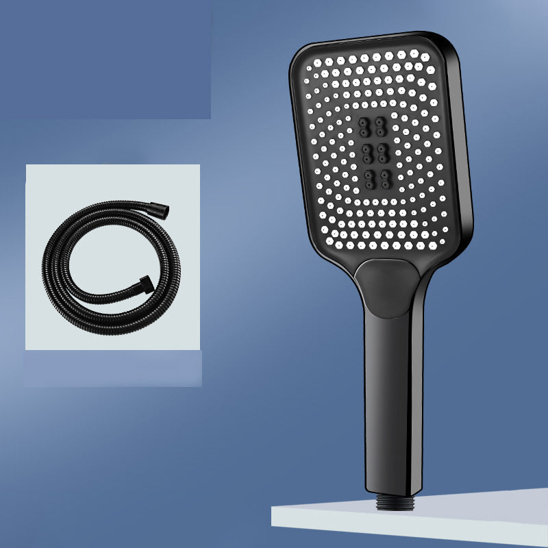 Lisslune | Modern Rectangular Hand Shower in Black 3 Spray Wall Mounted Hand Shower
