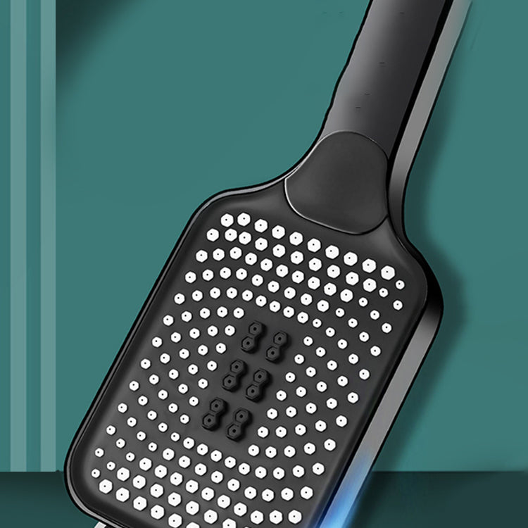 Lisslune | Modern Rectangular Hand Shower in Black 3 Spray Wall Mounted Hand Shower