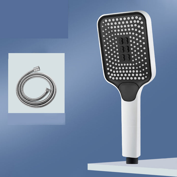 Lisslune | Modern Rectangular Hand Shower in Black 3 Spray Wall Mounted Hand Shower
