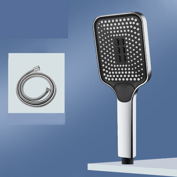 Lisslune | Modern Rectangular Hand Shower in Black 3 Spray Wall Mounted Hand Shower