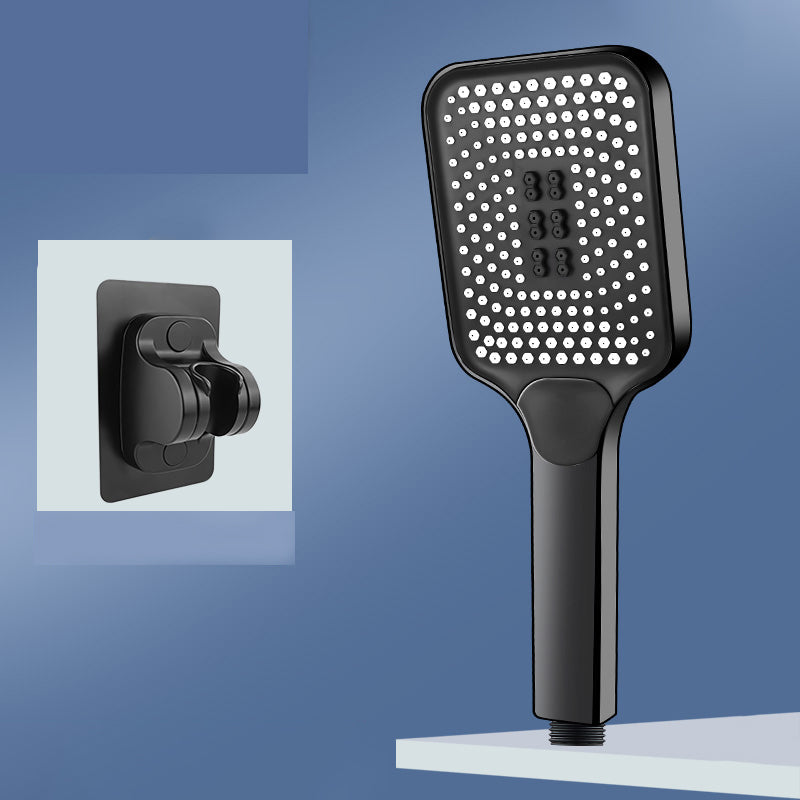 Lisslune | Modern Rectangular Hand Shower in Black 3 Spray Wall Mounted Hand Shower