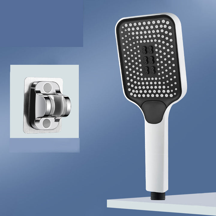 Lisslune | Modern Rectangular Hand Shower in Black 3 Spray Wall Mounted Hand Shower
