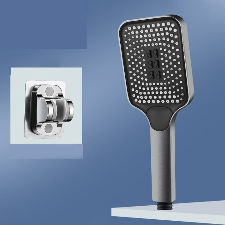 Lisslune | Modern Rectangular Hand Shower in Black 3 Spray Wall Mounted Hand Shower