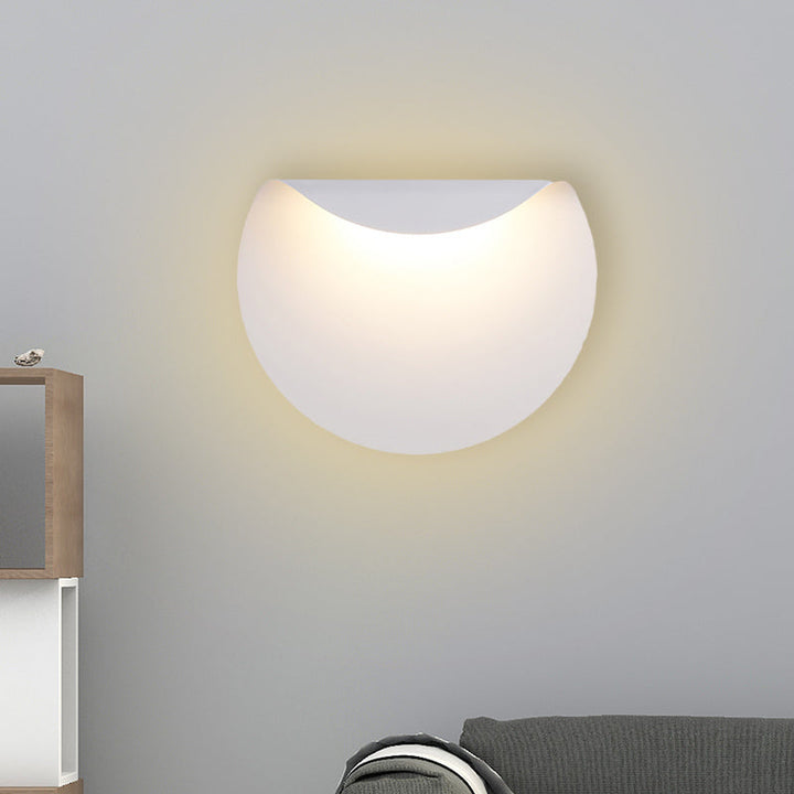 Lisslune | Bend Panel Wall Lamp Lighting Simple Aluminium LED White Wall-Mounted Light in Warm/White Light for Living Room