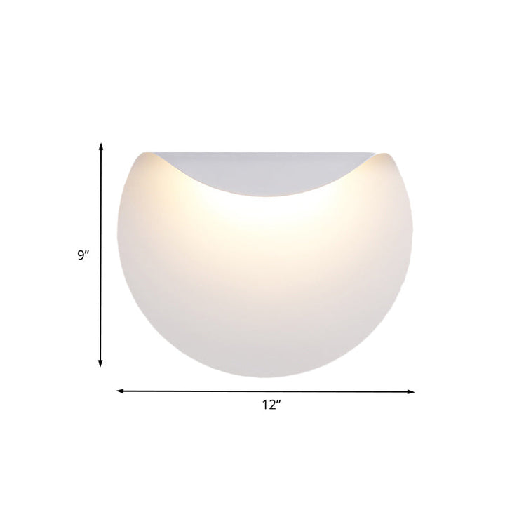 Lisslune | Bend Panel Wall Lamp Lighting Simple Aluminium LED White Wall-Mounted Light in Warm/White Light for Living Room