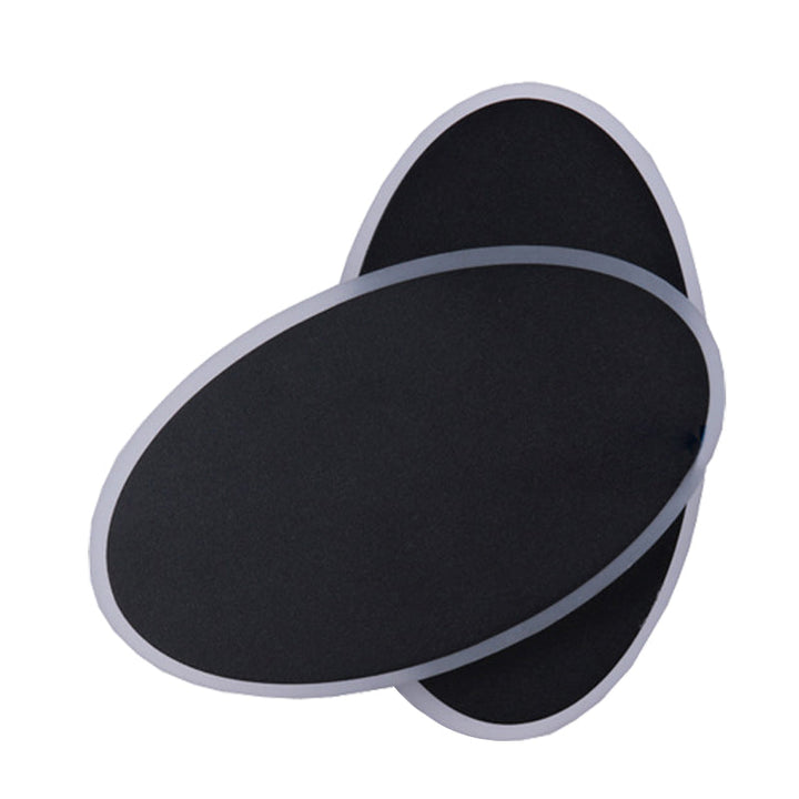 Lisslune | Modern LED Wall Lamp White/Black Finish Double Oval Wall Light with Acrylic Shade in Warm/White Light