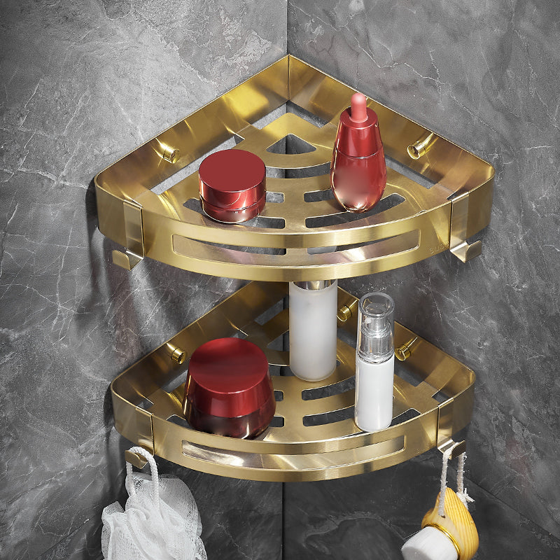 Lisslune | Modern Gold/Silver 3-piece Bathroom Accessory Set, Bath Shelf