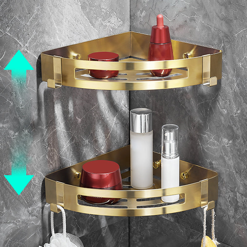 Lisslune | Modern Gold/Silver 3-piece Bathroom Accessory Set, Bath Shelf
