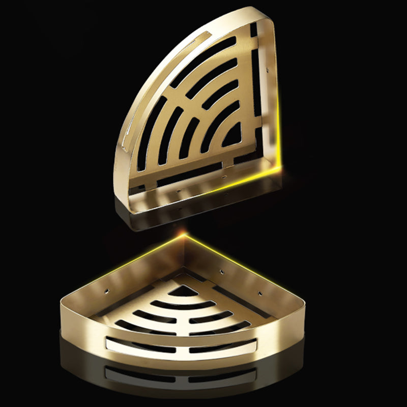 Lisslune | Modern Gold/Silver 3-piece Bathroom Accessory Set, Bath Shelf