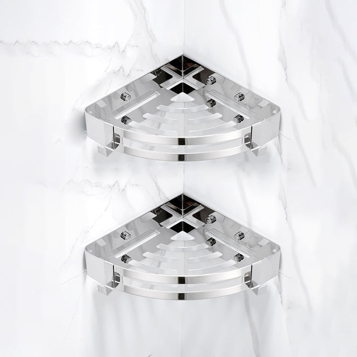 Lisslune | Modern Gold/Silver 3-piece Bathroom Accessory Set, Bath Shelf
