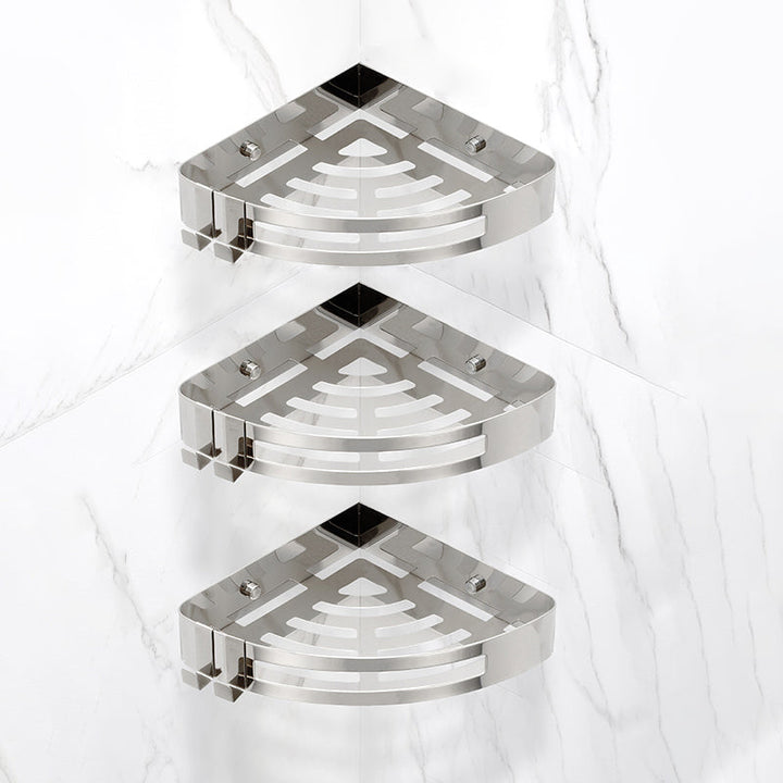 Lisslune | Modern Gold/Silver 3-piece Bathroom Accessory Set, Bath Shelf