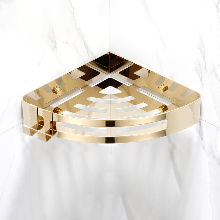 Lisslune | Modern Gold/Silver 3-piece Bathroom Accessory Set, Bath Shelf