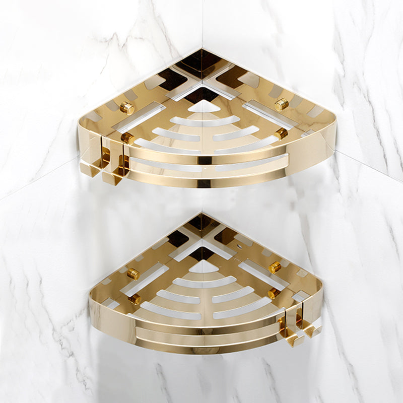 Lisslune | Modern Gold/Silver 3-piece Bathroom Accessory Set, Bath Shelf