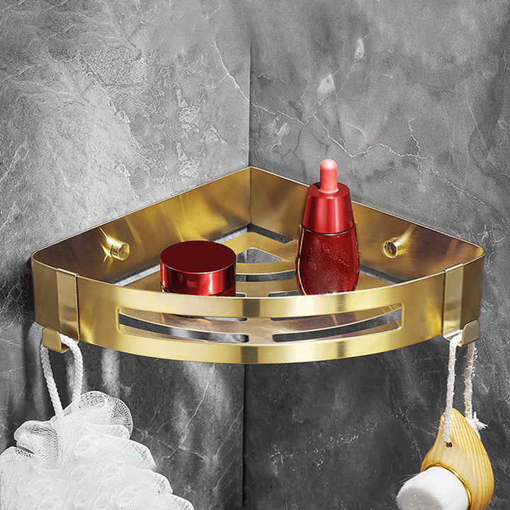 Lisslune | Modern Gold/Silver 3-piece Bathroom Accessory Set, Bath Shelf