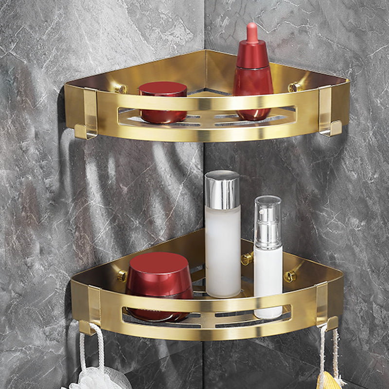 Lisslune | Modern Gold/Silver 3-piece Bathroom Accessory Set, Bath Shelf