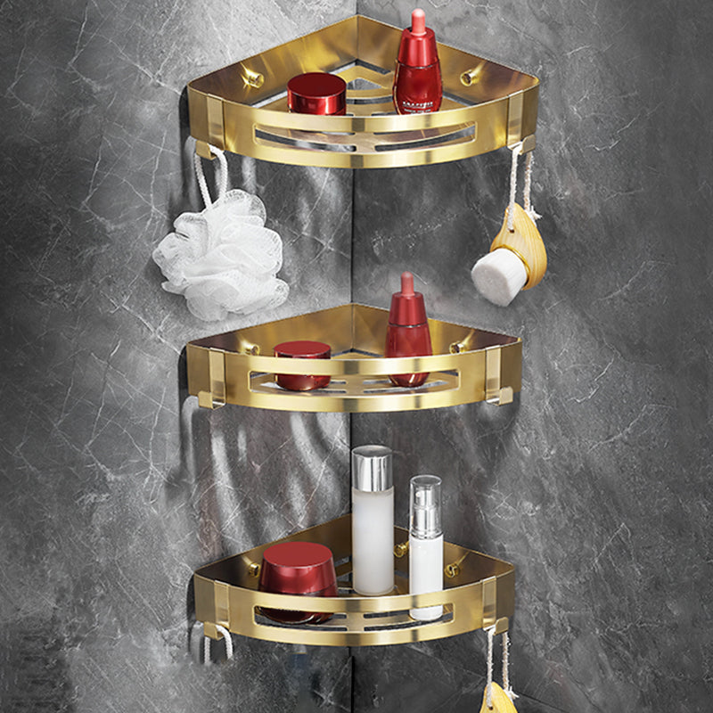 Lisslune | Modern Gold/Silver 3-piece Bathroom Accessory Set, Bath Shelf