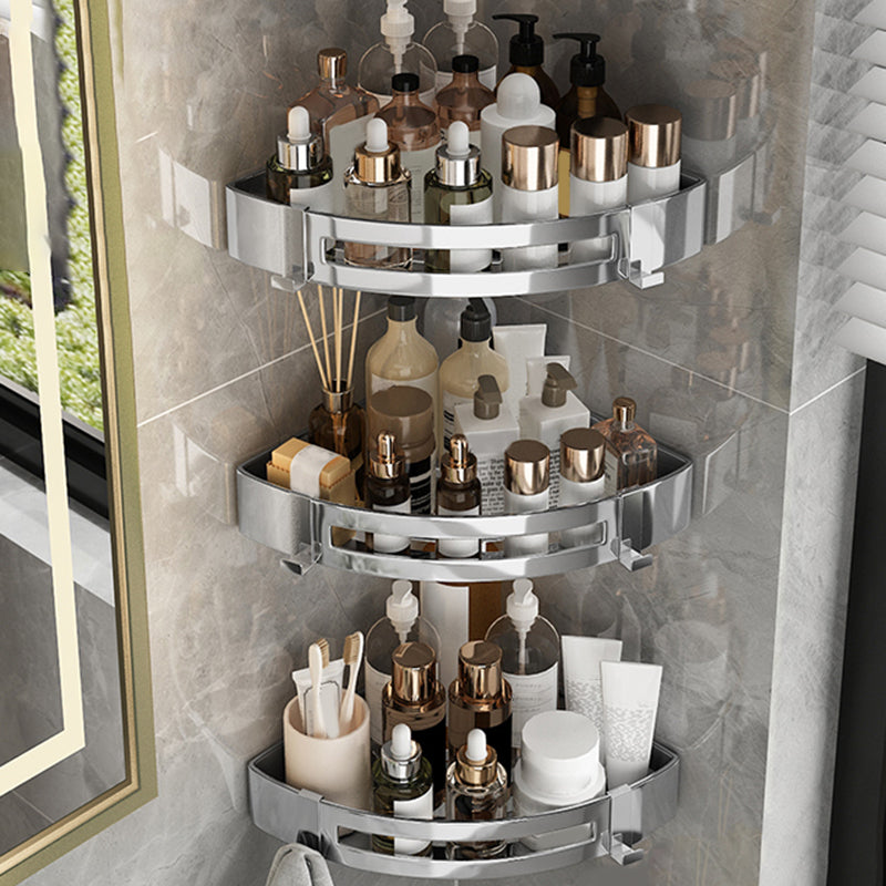 Lisslune | Modern Gold/Silver 3-piece Bathroom Accessory Set, Bath Shelf