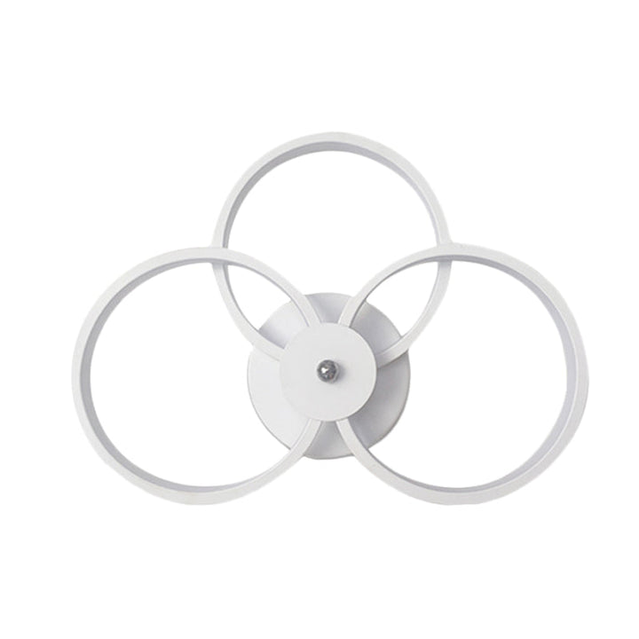 Lisslune | White version 3-ring wall light Minimalist LED acrylic wall-mounted lamp in warm/white light