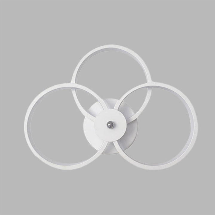 Lisslune | White version 3-ring wall light Minimalist LED acrylic wall-mounted lamp in warm/white light
