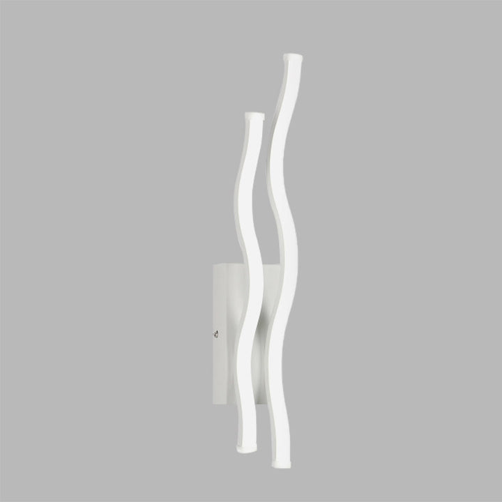 Lisslune | Acrylic 2-Waving Linear Wall Lamp Lighting Simple LED White Wall Lamp Fixture in Warm/White Light