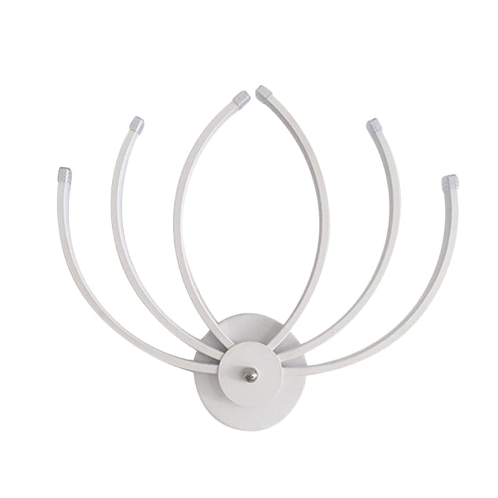 Lisslune | Contemporary Lotus Wall-Mount Wall Light Acrylic LED Nightstand Wall Lamp in White with Linear Design, Warm/White Light