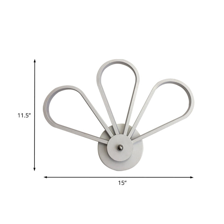 Lisslune | Clover-shaped bedroom wall-mounted lighting acrylic LED modern wall lamp in white