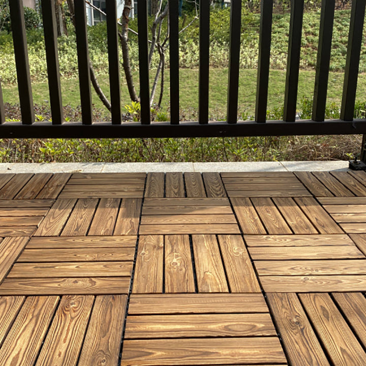 Lisslune | Outdoor composite decking tiles with snap-in stripe detail kit decking tiles