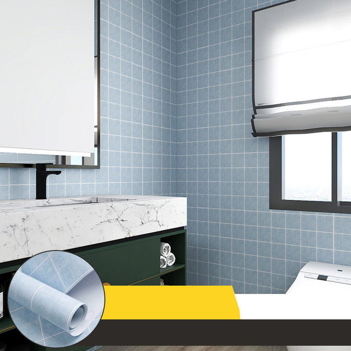 Lisslune | Grid Mosaic Peel & Stick Tiles Scratch-resistant Wallpaper for Bathroom Back Wall