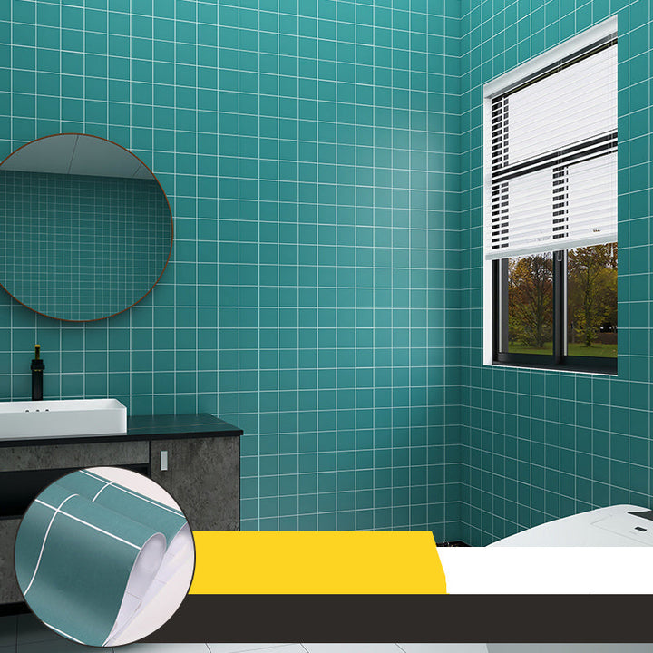 Lisslune | Grid Mosaic Peel & Stick Tiles Scratch-resistant Wallpaper for Bathroom Back Wall