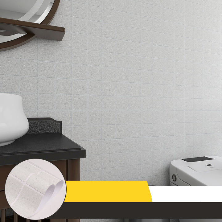 Lisslune | Grid Mosaic Peel & Stick Tiles Scratch-resistant Wallpaper for Bathroom Back Wall