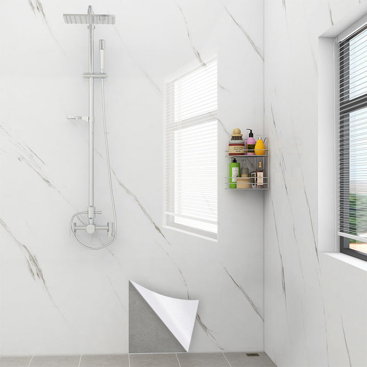 Lisslune | Marble Texture Scratch Resistant Tile PVC Single Peel & Stick Tile for Bathroom Backsplash