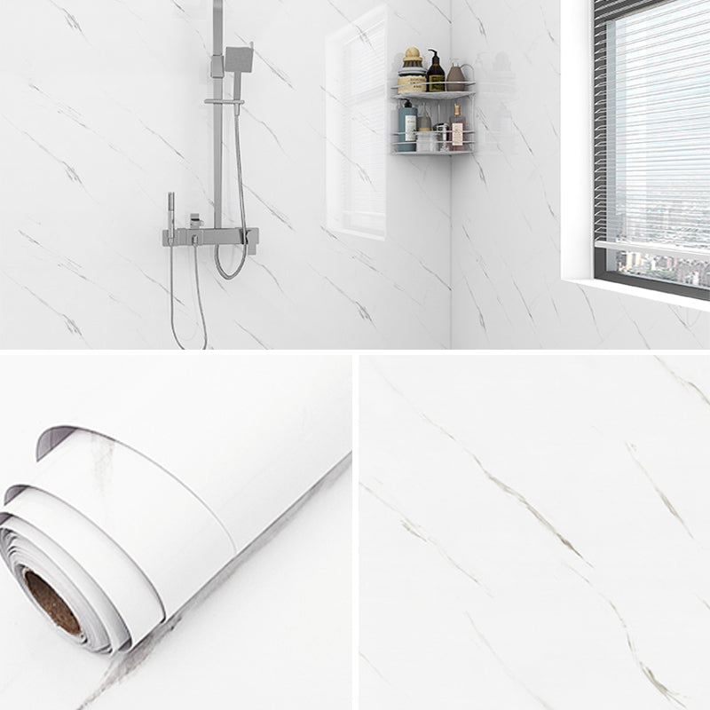 Lisslune | Marble Texture Scratch Resistant Tile PVC Single Peel & Stick Tile for Bathroom Backsplash