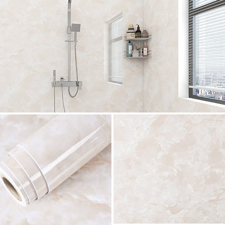 Lisslune | Marble Texture Scratch Resistant Tile PVC Single Peel & Stick Tile for Bathroom Backsplash
