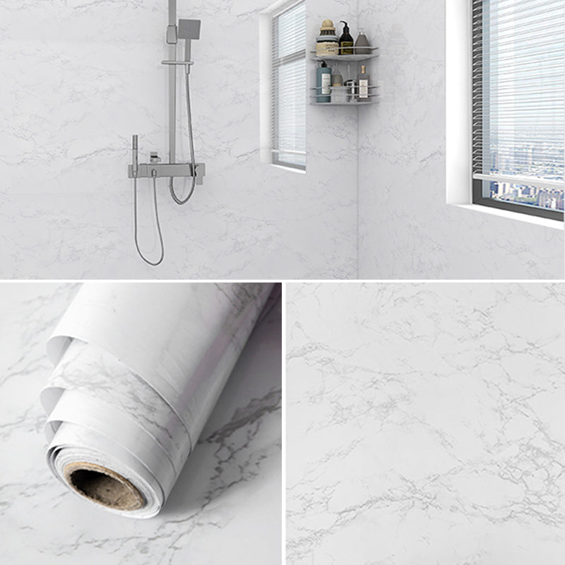 Lisslune | Marble Texture Scratch Resistant Tile PVC Single Peel & Stick Tile for Bathroom Backsplash