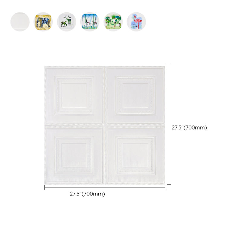 Lisslune | Modern Wall Panel Cartoon Print Peel and Stick Waterproof Wall Panel