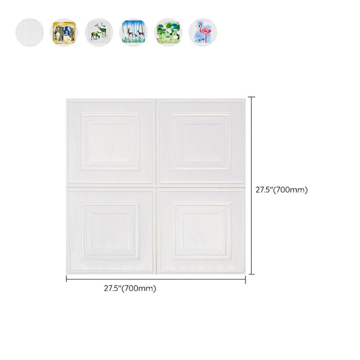 Lisslune | Modern Wall Panel Cartoon Print Peel and Stick Waterproof Wall Panel