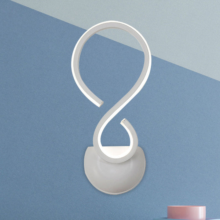 Lisslune | Rotating Acrylic Wall Lamp Sconce Simplicity LED White Finish Wall Lighting for Living Room