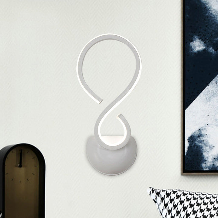 Lisslune | Rotating Acrylic Wall Lamp Sconce Simplicity LED White Finish Wall Lighting for Living Room