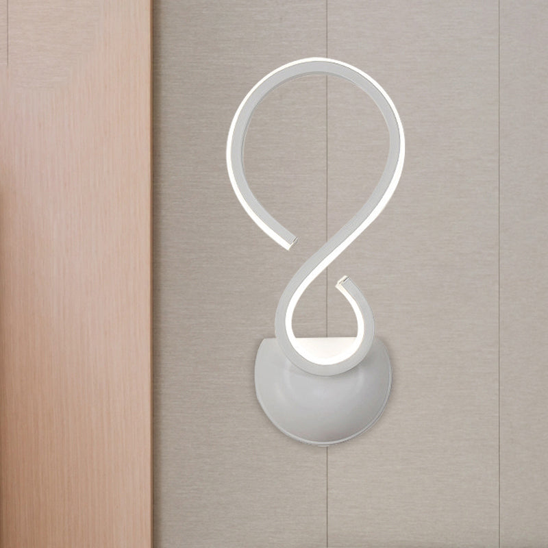 Lisslune | Rotating Acrylic Wall Lamp Sconce Simplicity LED White Finish Wall Lighting for Living Room